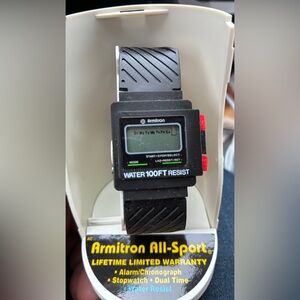 NOS Vintage Armitron All-Sport Digital Quartz Watch TM 50P No Battery